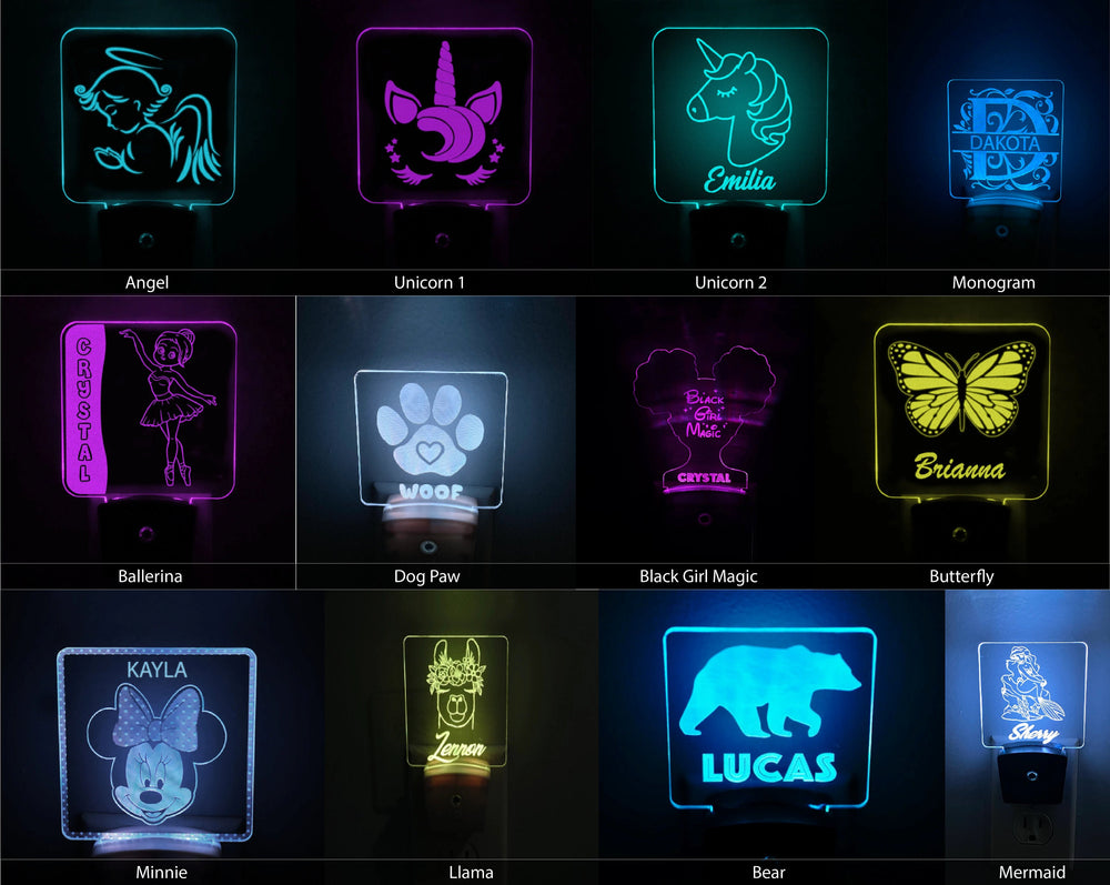 Personalized LED Sign - Custom Night Light for Kids Room Lighting | USB Rechargeable