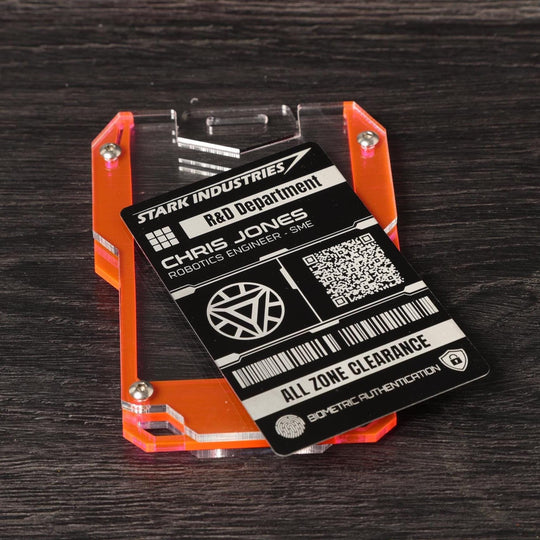 Stark Industries ID Badge – Custom Aluminum Badge Laser Engraved Card For Iron Man Fans | Metal ID Card