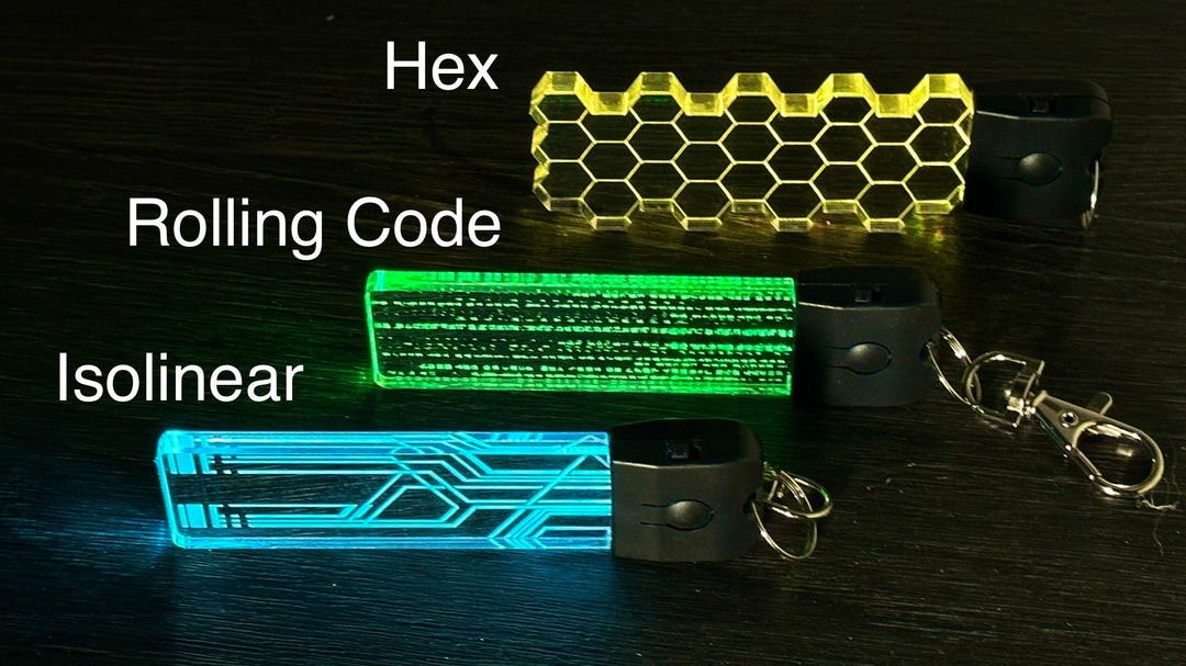 Cyberpunk Keychain - Color Changing LED Light Up Keychain with USB Charging Cord