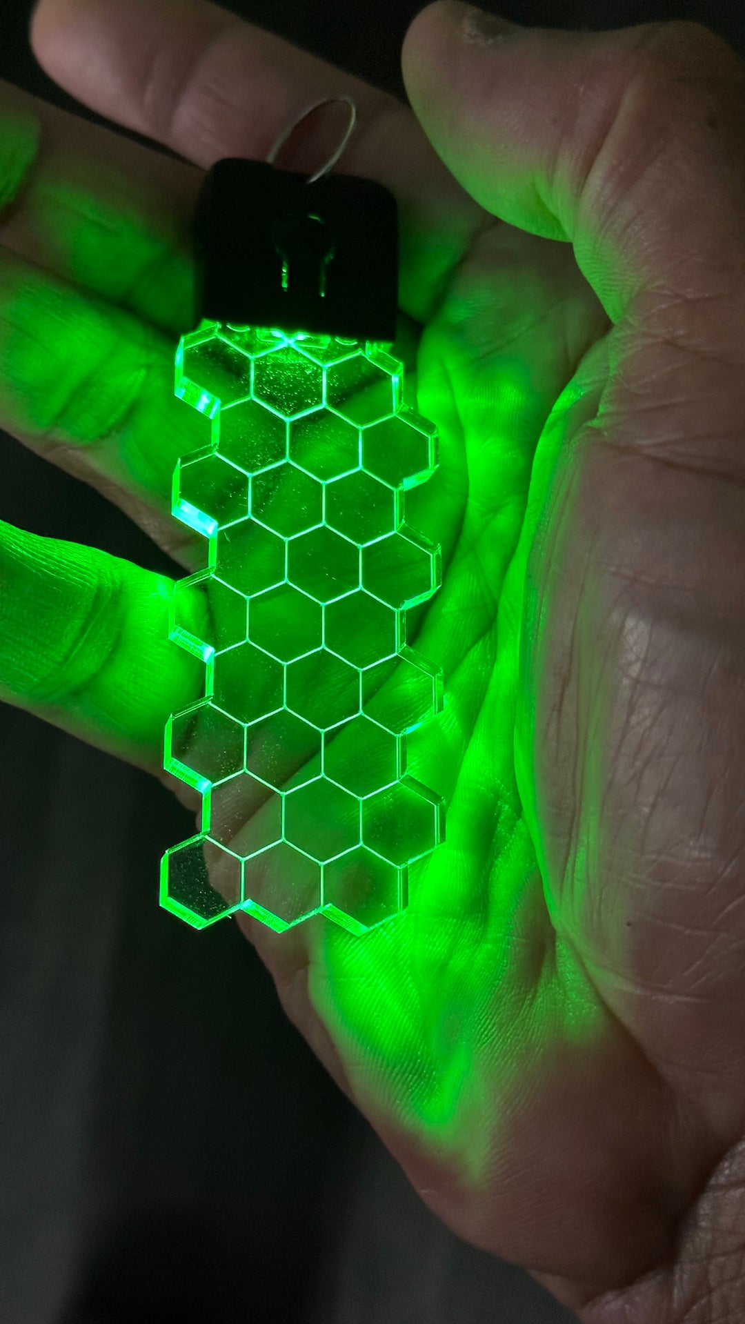 Cyberpunk Keychain - Color Changing LED Light Up Keychain with USB Charging Cord