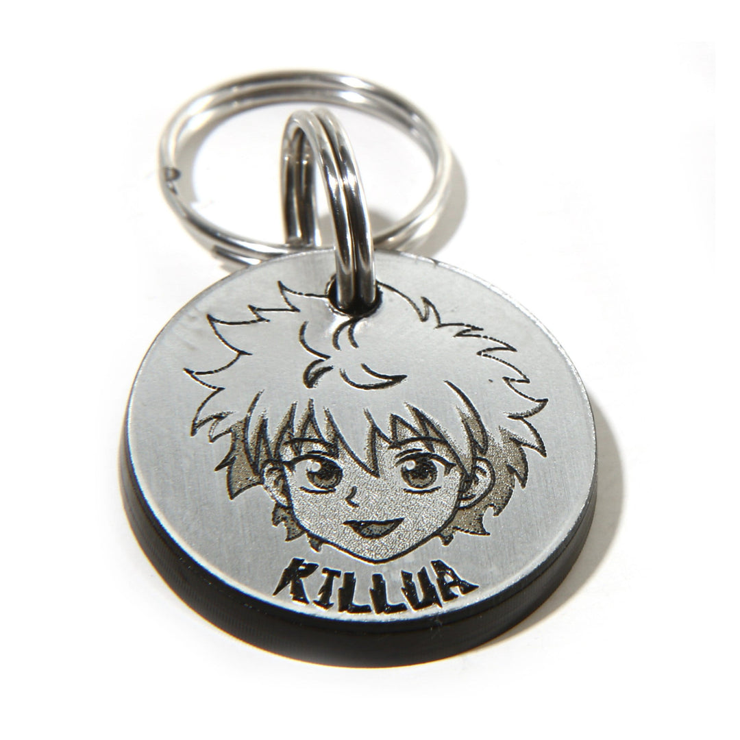 Personalized Killua Pet Tag - Custom Acrylic Pet ID Tags with Stainless Steel Ring