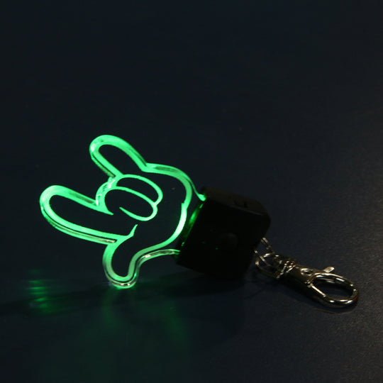 LED Love Keychain – Color Changing ASL Love Symbol | Rechargeable Acrylic Gift