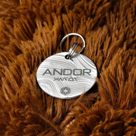 Personalized Dog Tag - Beskar Ingot Custom Pet Tag | Weatherproof Metal ID