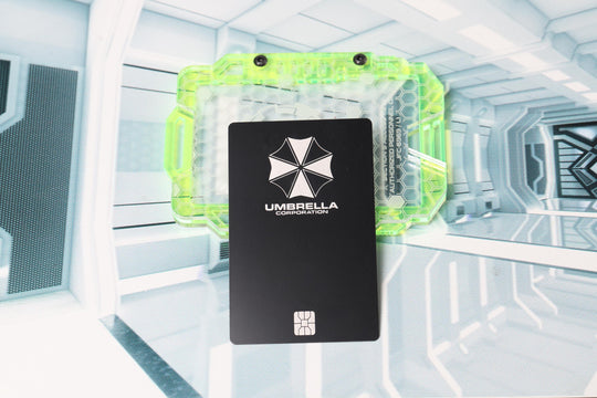Umbrella Corporation ID Badge – Anodized Aluminum Cosplay Prop | Raccoon City Security Card | Metal ID Card