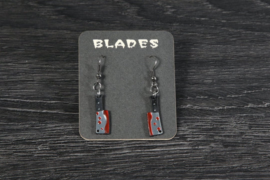 Bloody Knife Earrings - Laser Cut Horror Jewelry With Surgical Steel Hooks