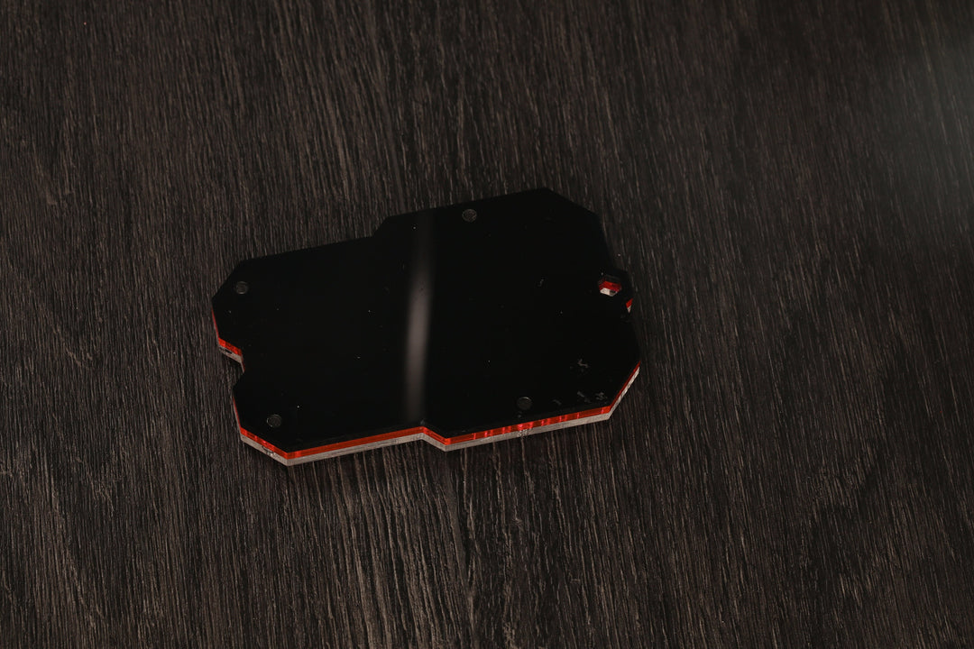 Cyberpunk Necklace Pendant – Layered Acrylic Network Access Key with Hex Screws