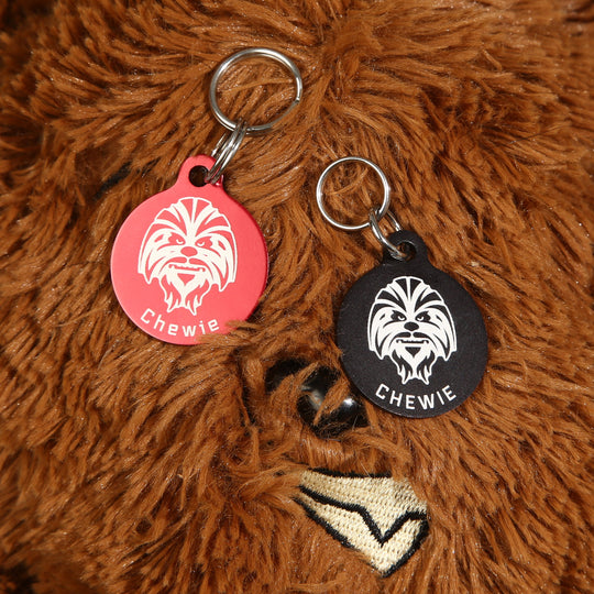 Personalized Pet Tag - Custom Dog Tag | Weatherproof Metal Sci-Fi Round Collar ID