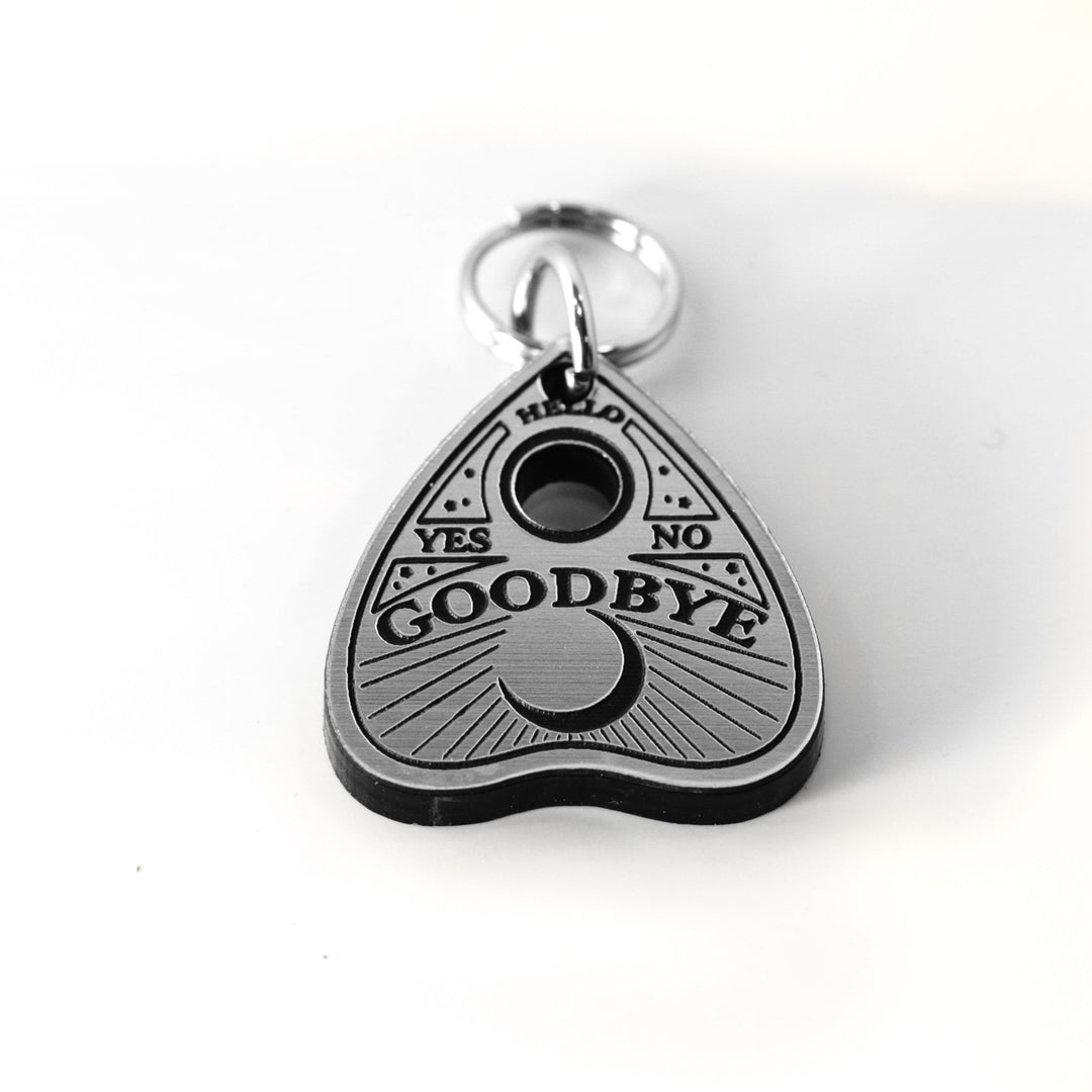 Personalized Pet Tag – Custom Ouija Planchette Tag | Weatherproof Acrylic Dog Collar Charm