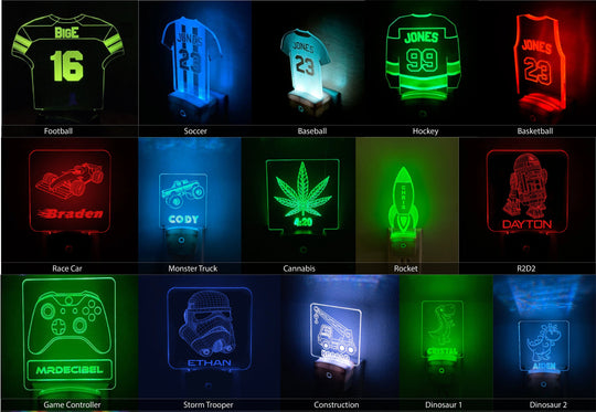 Personalized LED Sign - Custom Night Light for Kids Room Lighting | USB Rechargeable