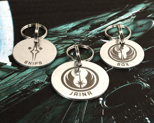 Personalized Sci-Fi Pet Tag - Custom Name Aluminum Weatherproof Pet ID Tag