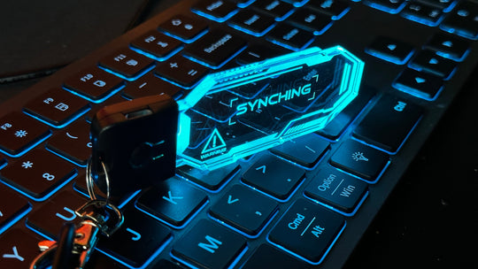 Color Changing Keychain - Cyberpunk LED Light Up Keychain with USB Charging Cord