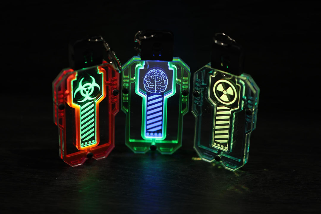 Cyberpunk Access Key - LED Rechargeable Pendant | Futuristic Cosplay Prop