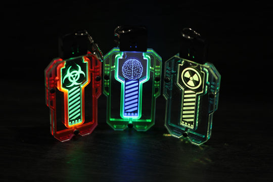 Cyberpunk Access Key - LED Rechargeable Pendant | Futuristic Cosplay Prop