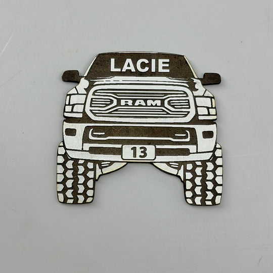 4x4 Truck Badge Reel - Personalized Medical Badge Clip for Nurses & Doctors