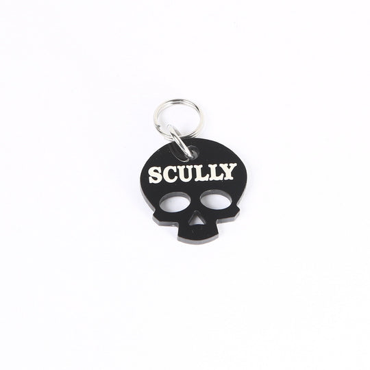 Personalized Bat Pet Tag - Gothic Spooky Cat Tags with Laser Engraved Acrylic