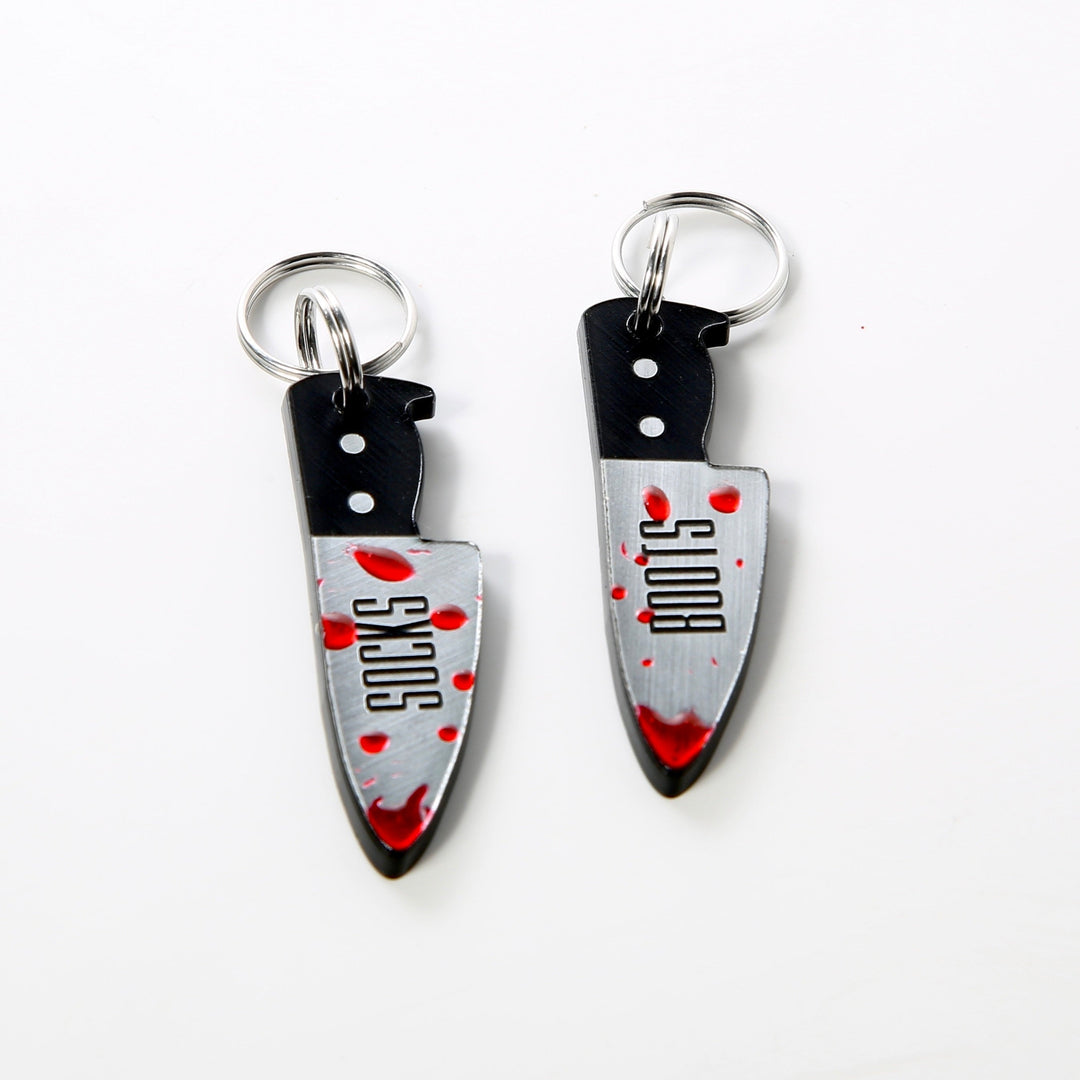 Personalized Pet Tag | Chef Knife Design, Laser Cut Acrylic Custom Pet ID Tag, Quiet