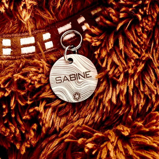 Personalized Dog Tag - Beskar Ingot Custom Pet Tag | Weatherproof Metal ID