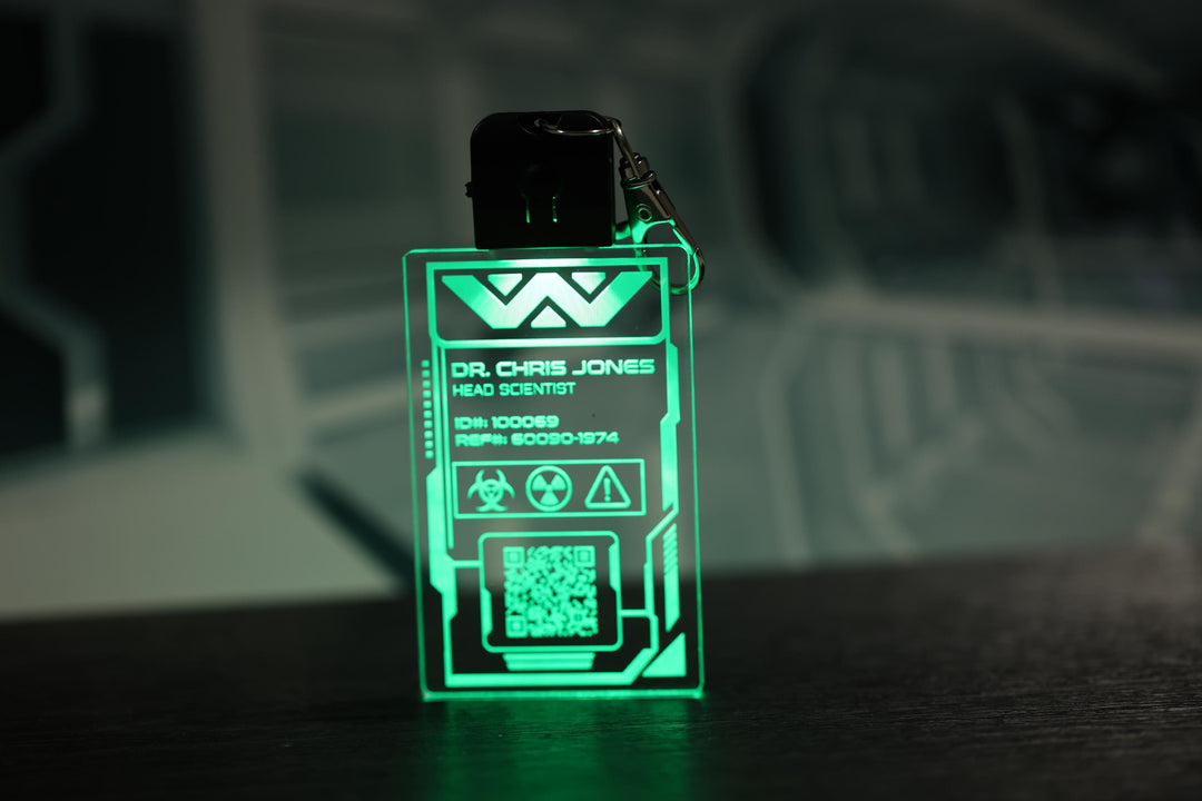 LED Illuminated Badge – Personalized Weyland Yutani Pendant with Color Changing LED Light
