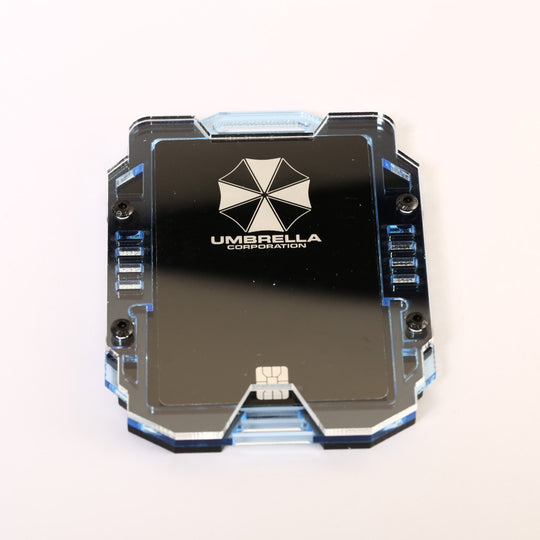 Personalized Badge Holder - Custom ID Holder With Engraved Card & Hex Screw Assembly