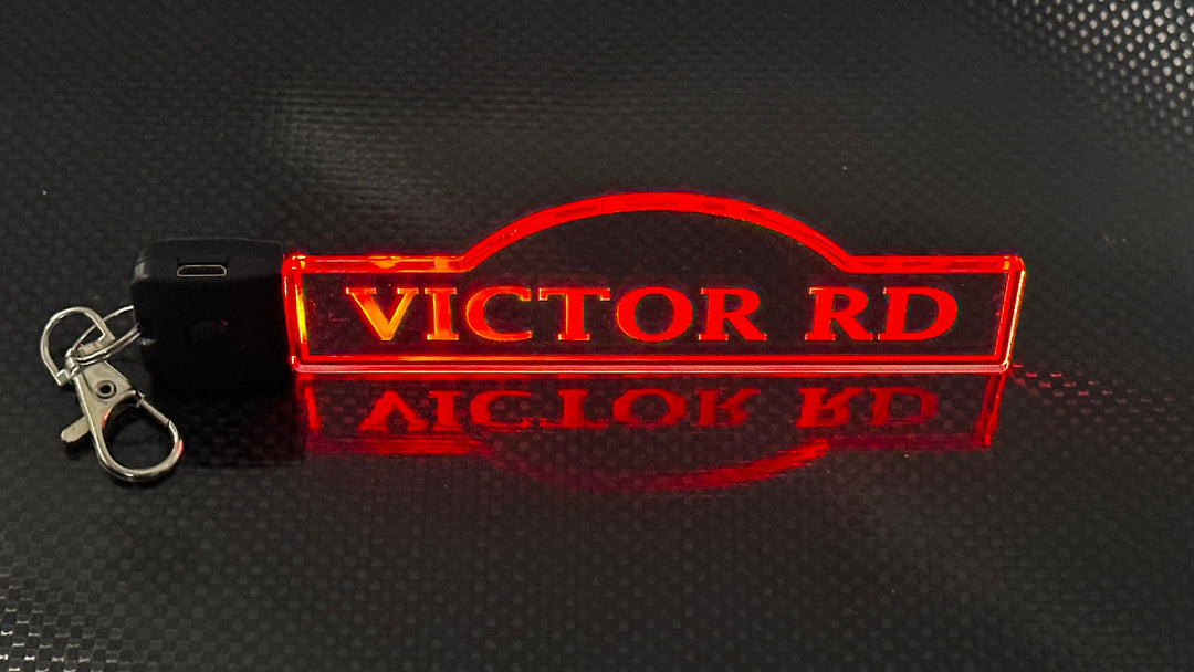 Custom LED Keychain - Rechargeable Color Changing Pendant with Personalized Image