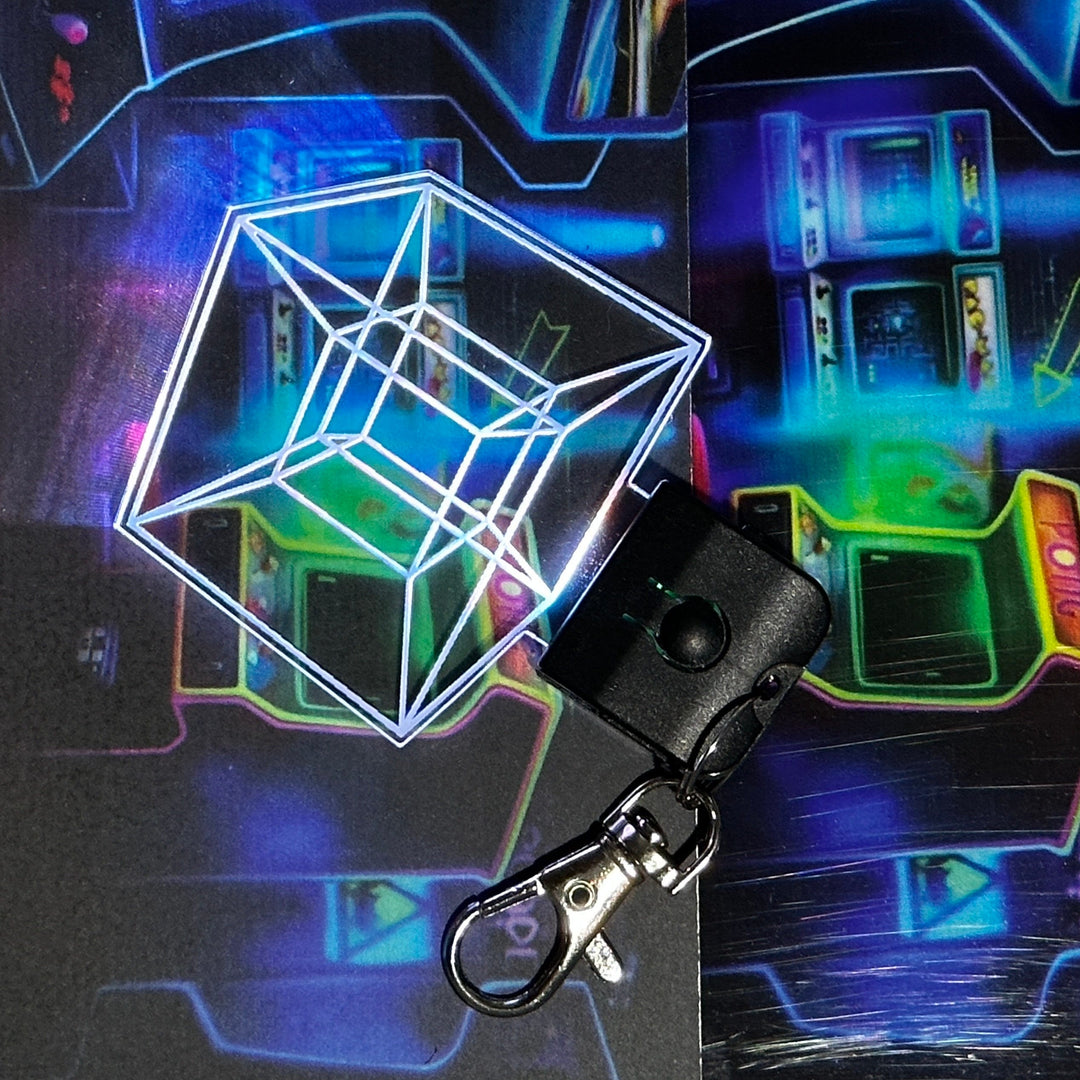 Color Changing Pendant - Illuminated Yin Yang Charm | Rechargeable USB Acrylic Light