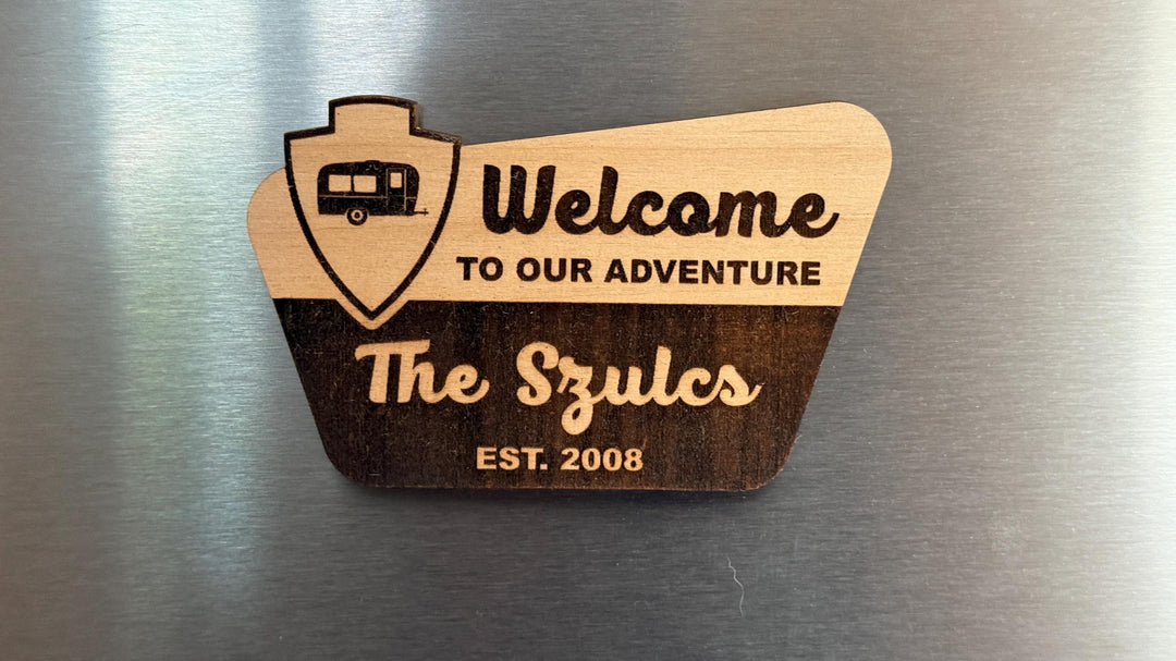 Personalized Wood Ornament - Custom Camping Gift | National Park Magnet Keepsake