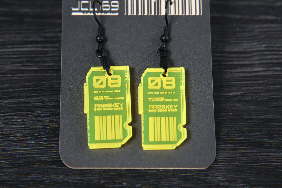Cyberpunk Earrings – UV Reactive Laser Cut Hypoallergenic Statement Jewelry