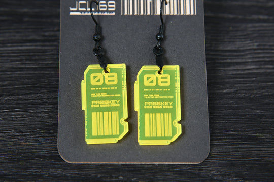 Cyberpunk Earrings – UV Reactive Laser Cut Hypoallergenic Statement Jewelry