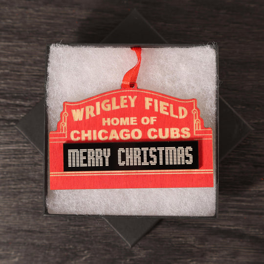 Wrigley Field Ornament - Personalized Wooden Keepsake | Cubs Fan Gift