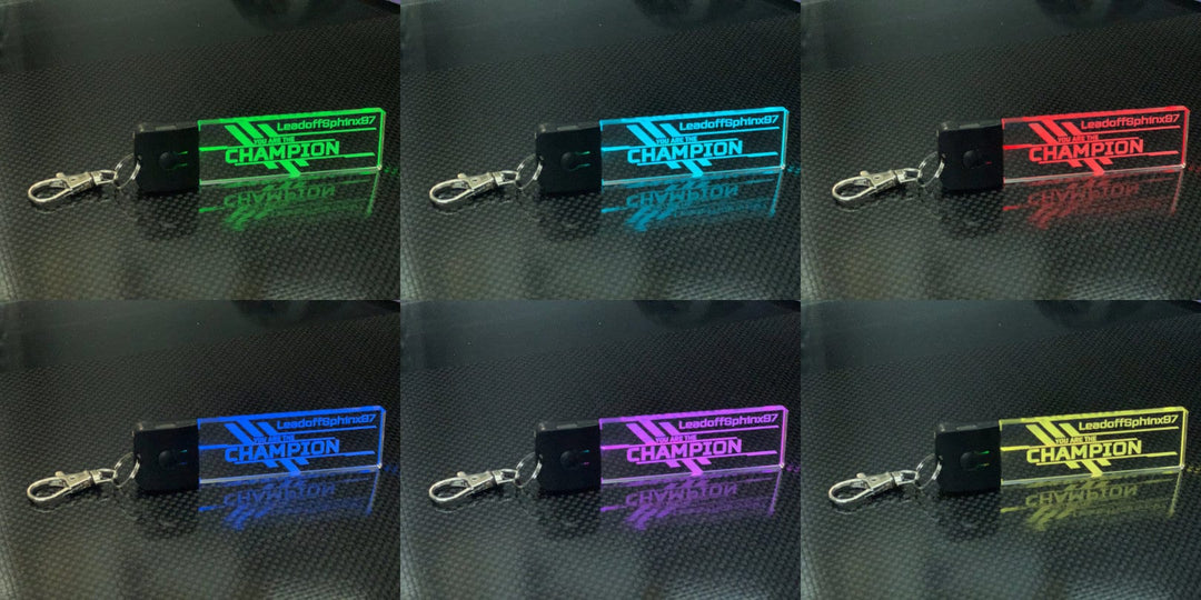 Color Changing Keychain - Personalized Acrylic LED Light Up Gaming Gift