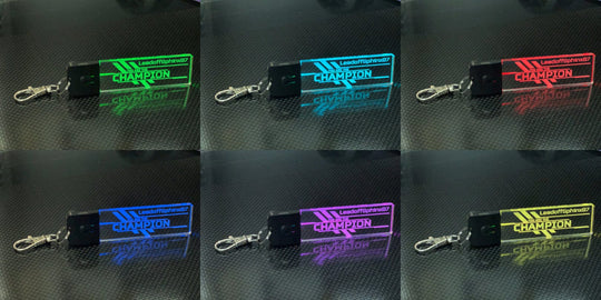 Color Changing Keychain - Personalized Acrylic LED Light Up Gaming Gift