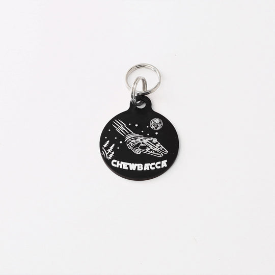 Personalized Pet Tag – Custom Aluminum Millennium Falcon Star Wars ID Tag