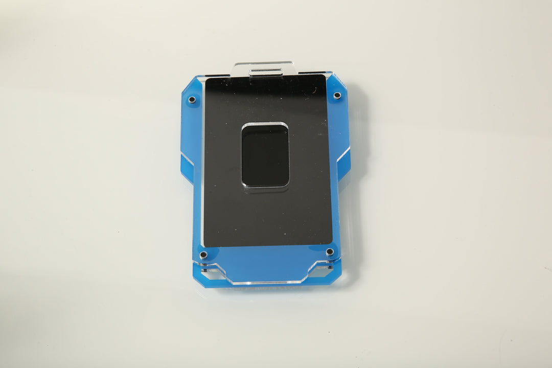 Cyberpunk ID Card Holder – Stylish Engraved Acrylic Badge Protector for Work or Events