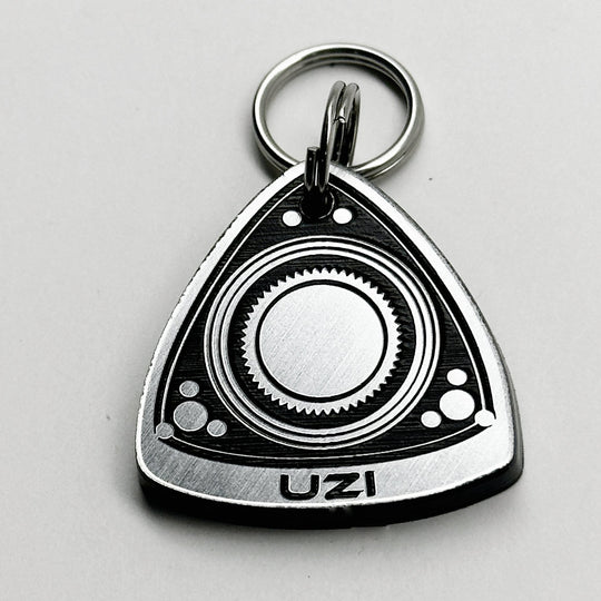 Personalized Pet Tag - Wankel Engine Rotary Dog Collar ID Tag with Stainless Steel Ring