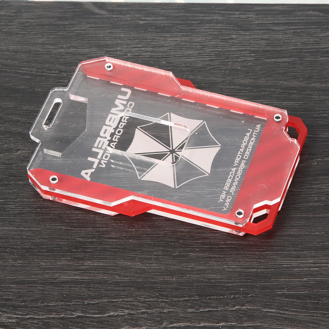 Cyberpunk Badge Holder – Custom Acrylic Work Badge with LED Rechargeable Colors