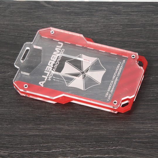 Cyberpunk Badge Holder – Custom Acrylic Work Badge with LED Rechargeable Colors