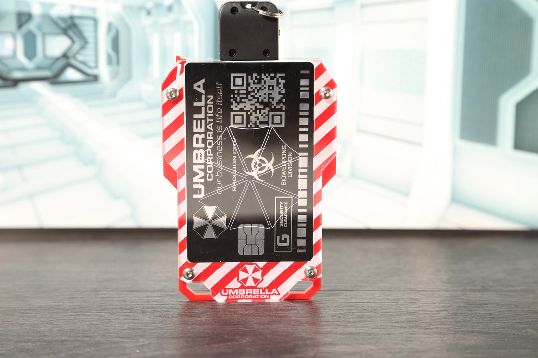 Cyberpunk Badge Holder – Custom Acrylic Work Badge with LED Rechargeable Colors