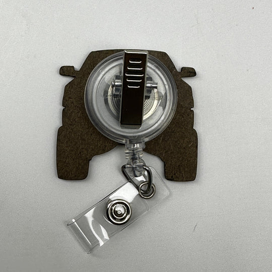 4x4 Truck Badge Reel - Personalized Medical Badge Clip for Nurses & Doctors