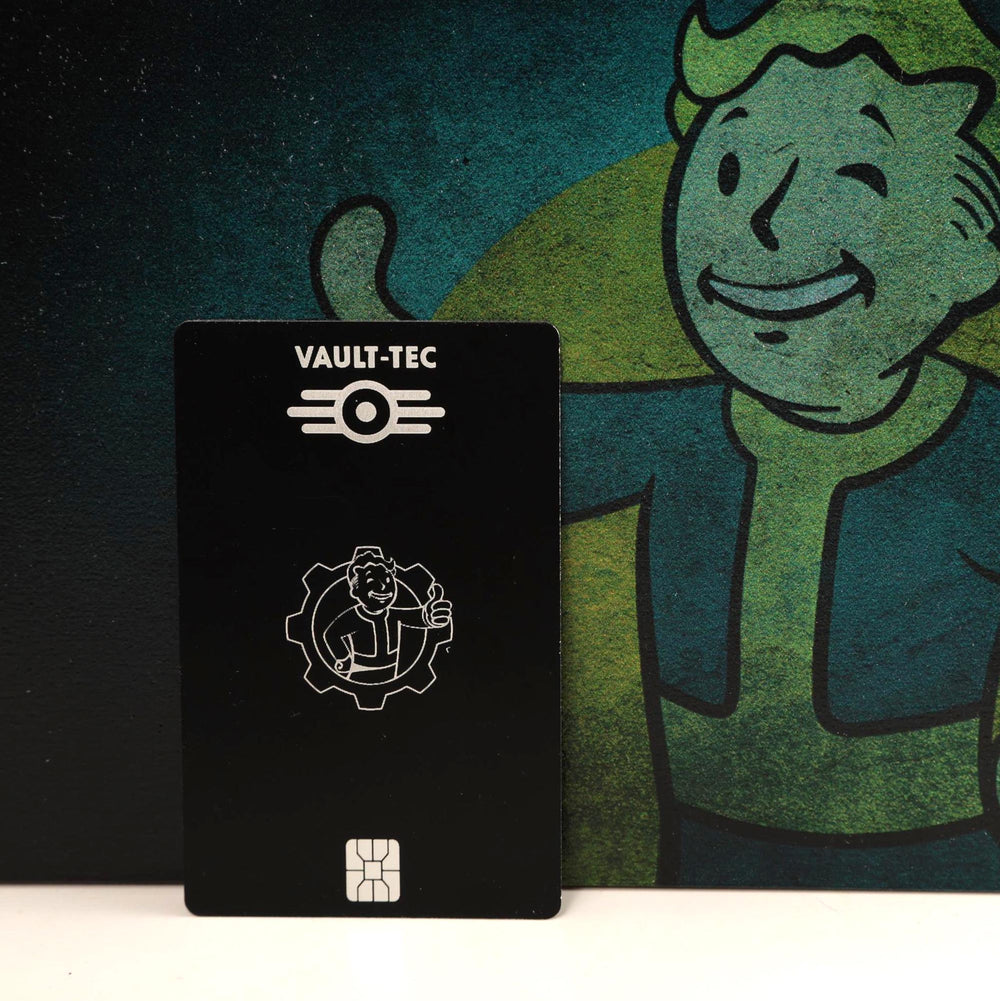 Vault-Tec Access ID Card - Personalized Laser Engraved Aluminum Card | Fallout Fan Gift