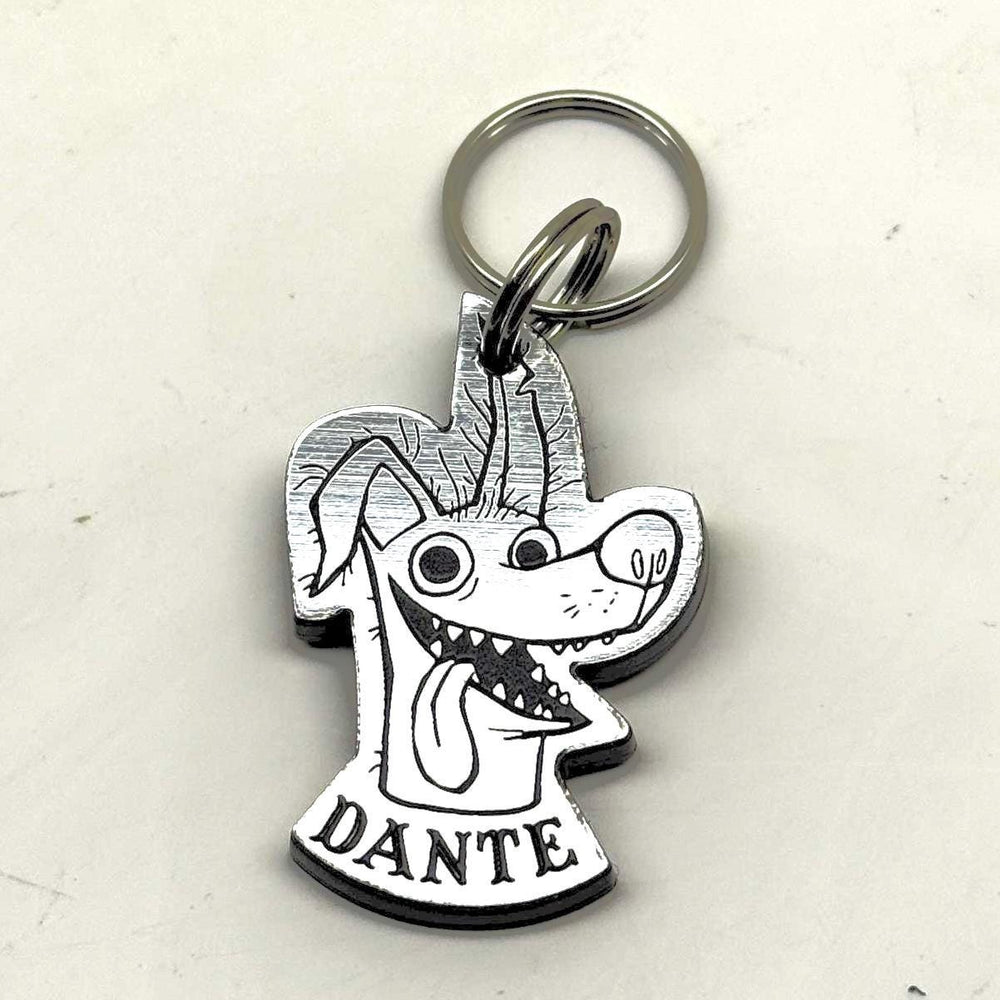 Acrylic Dog Tag – Custom Pet Tag with Spirit Guide Design | Durable Engraved Collar Charm
