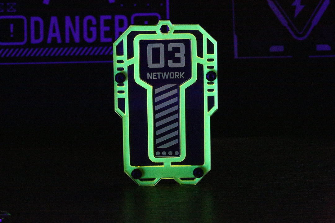 Cyberpunk Key Necklace – Futuristic Key Pendant | UV Reactive Acrylic Accessory