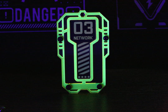 Cyberpunk Key Necklace – Futuristic Key Pendant | UV Reactive Acrylic Accessory