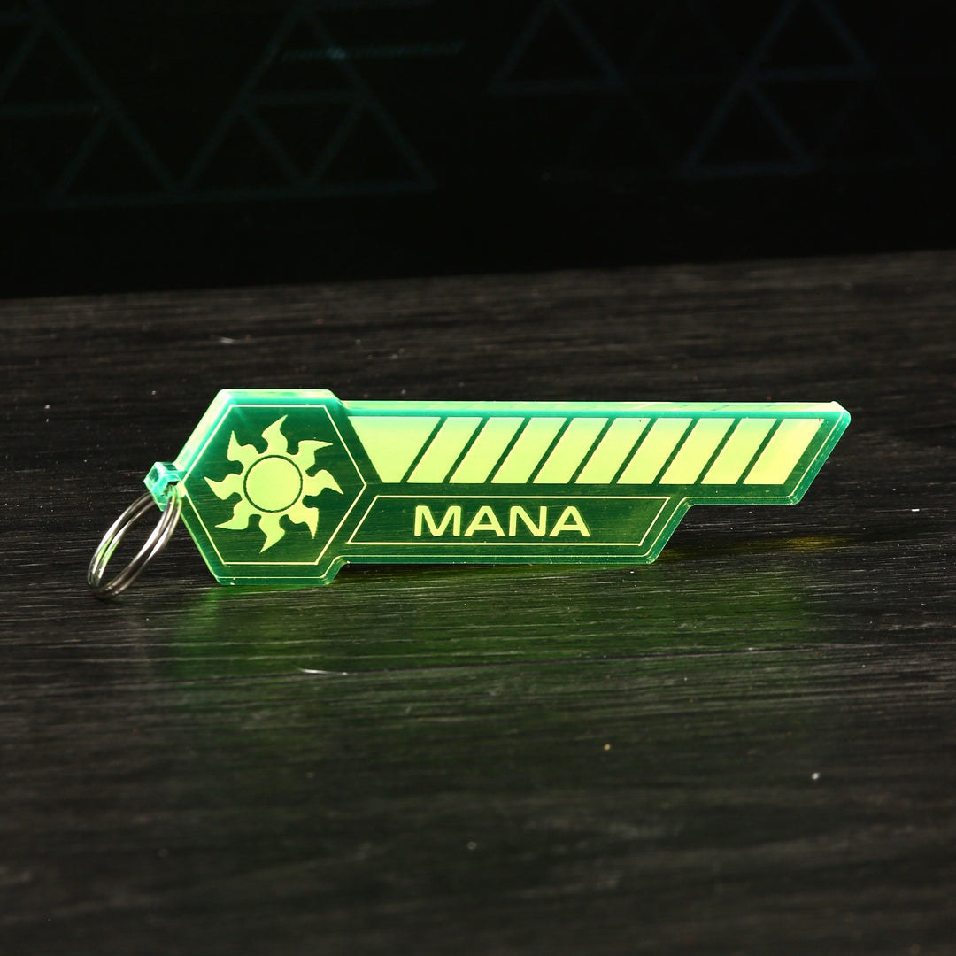Gamer Life Bar Keychain - UV Reactive Keychain With Black Light Glow Pendant