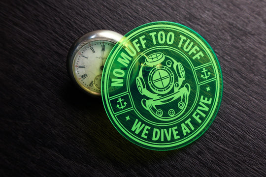 Acrylic Coasters Set – Laser Engraved 4-Inch Round Durable Drink Coasters with Bold Humor