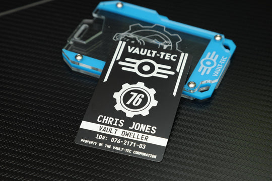 Cyberpunk Badge Holder – Vault-Tec Keycard Holder | Engraved Acrylic ID Case