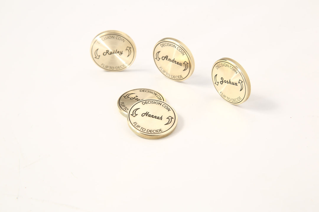 Decision Coin - Couples Flip Coin | Personalized Baby Shower Gift & Fun Keepsake