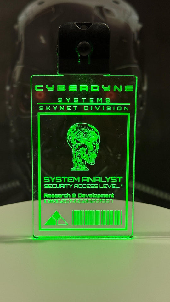 LED Illuminated Badge - Cyberpunk Color Changing Acrylic Light Pendant with USB Charging