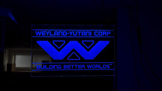 Weyland-Yutani LED Sign - Illuminated Wall Art With Remote Control Lighting
