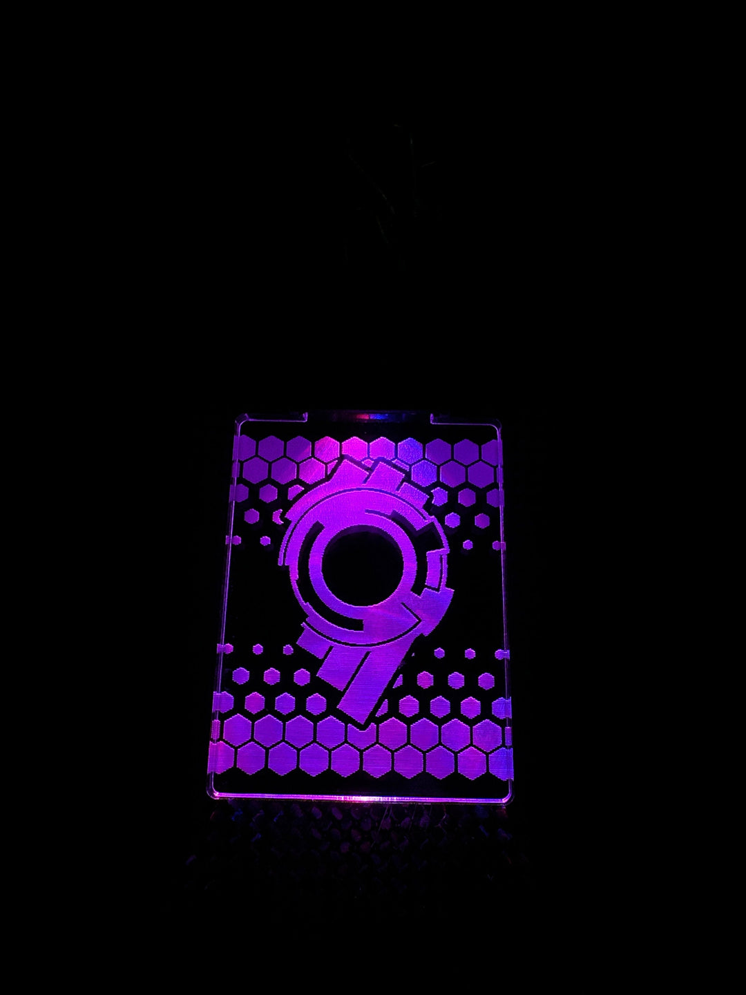 Cyberpunk Keychain - Color Changing LED Light Up - Umbrella Corp Acrylic Zipper Pull