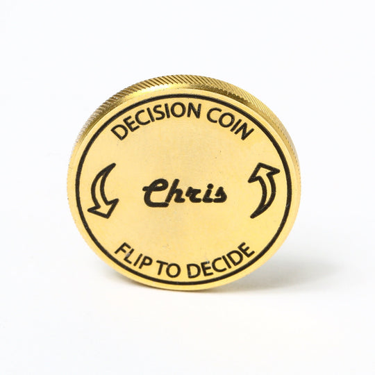 Decision Coin - Couples Flip Coin | Personalized Baby Shower Gift & Fun Keepsake